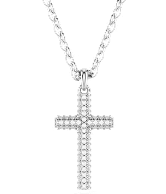 Swarovski - Collana con Pendente Insigne Pavé, Croce, Bianco, Placcato rodio in Collane Alba Gioielli - Casoria, commercioVirtuoso.it