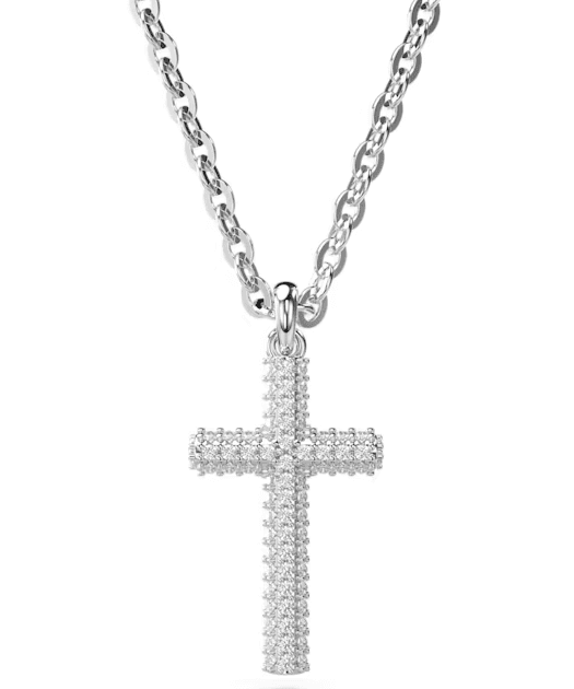 Swarovski - Collana con Pendente Insigne Pavé, Croce, Bianco, Placcato rodio in Collane Alba Gioielli - Casoria, commercioVirtuoso.it