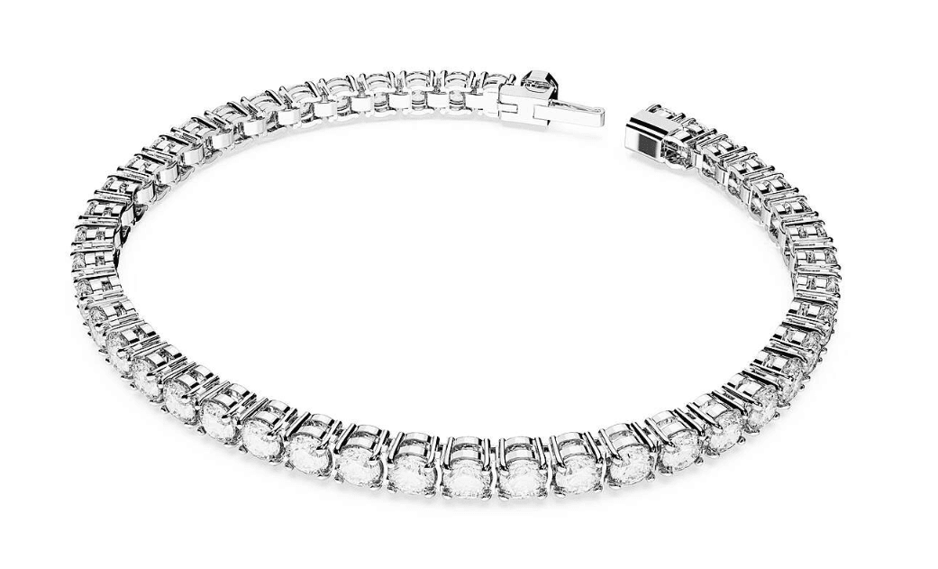 Swarovski - Bracciale Matrix Tennis Taglio tondo, Bianco, Placcato rodio in Bracciali Alba Gioielli - Casoria, commercioVirtuoso.it