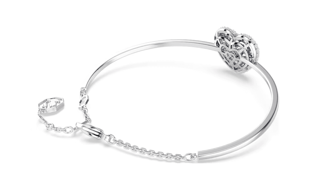 Swarovski - Bracciale rigido Hyperbola Cuore, Blu, Placcato rodio in Bracciali Alba Gioielli - Casoria, commercioVirtuoso.it