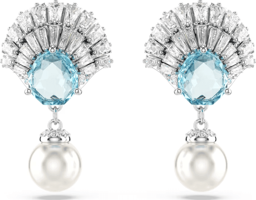 Swarovski - Orecchini pendenti Idyllia Conchiglia, Blu, Placcato rodio in Orecchini Alba Gioielli - Casoria, commercioVirtuoso.it