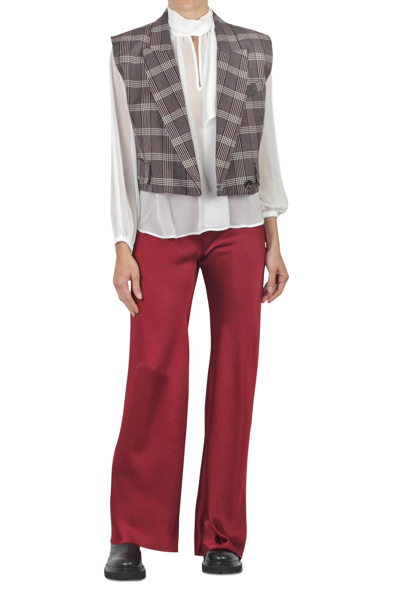 SO ALLURE So Allure - Gilet - 441067 - Fantasia Bordeaux da donna in Canotte e top Drestige - Casamassima, commercioVirtuoso.it