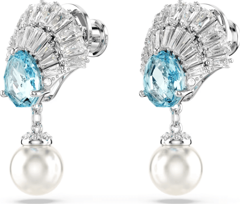 Swarovski - Orecchini pendenti Idyllia Conchiglia, Blu, Placcato rodio in Orecchini Alba Gioielli - Casoria, commercioVirtuoso.it