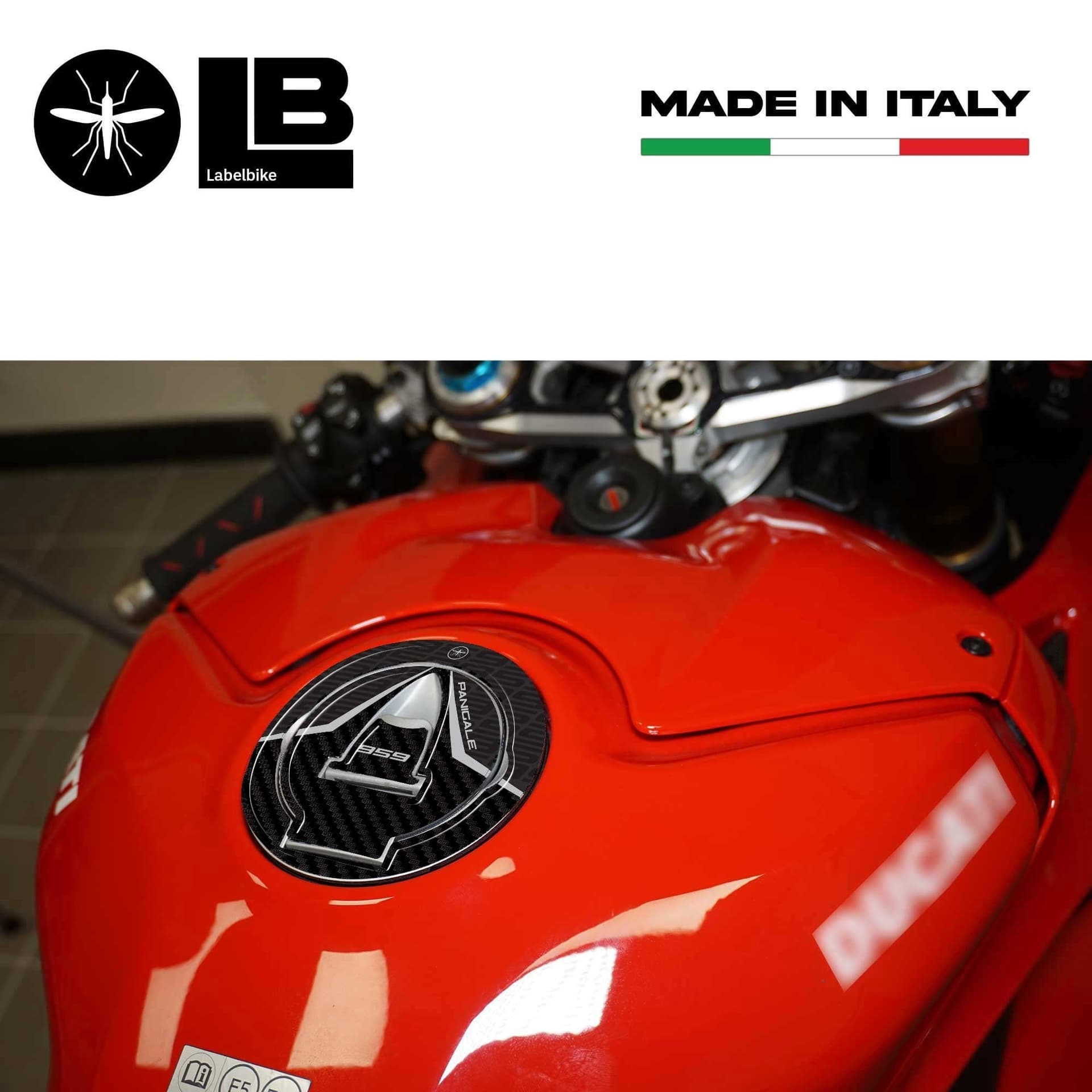 Adesivo 3D Tappo Serbatoio compatibile con moto Ducati Panigale 959 2016-2019 in Decalcomanie adesivi e magneti LabelBike - Bibbiano, commercioVirtuoso.it