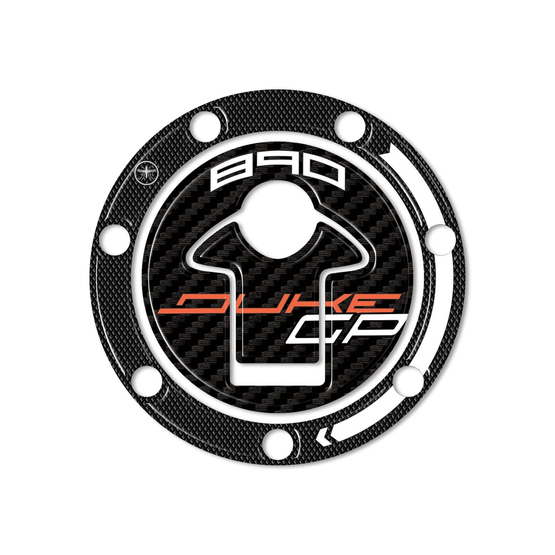Adesivo 3D Tappo serbatoio moto compatibile con Ktm Duke 890 GP 2022-23 bianco in Decalcomanie adesivi e magneti LabelBike - Bibbiano, commercioVirtuoso.it