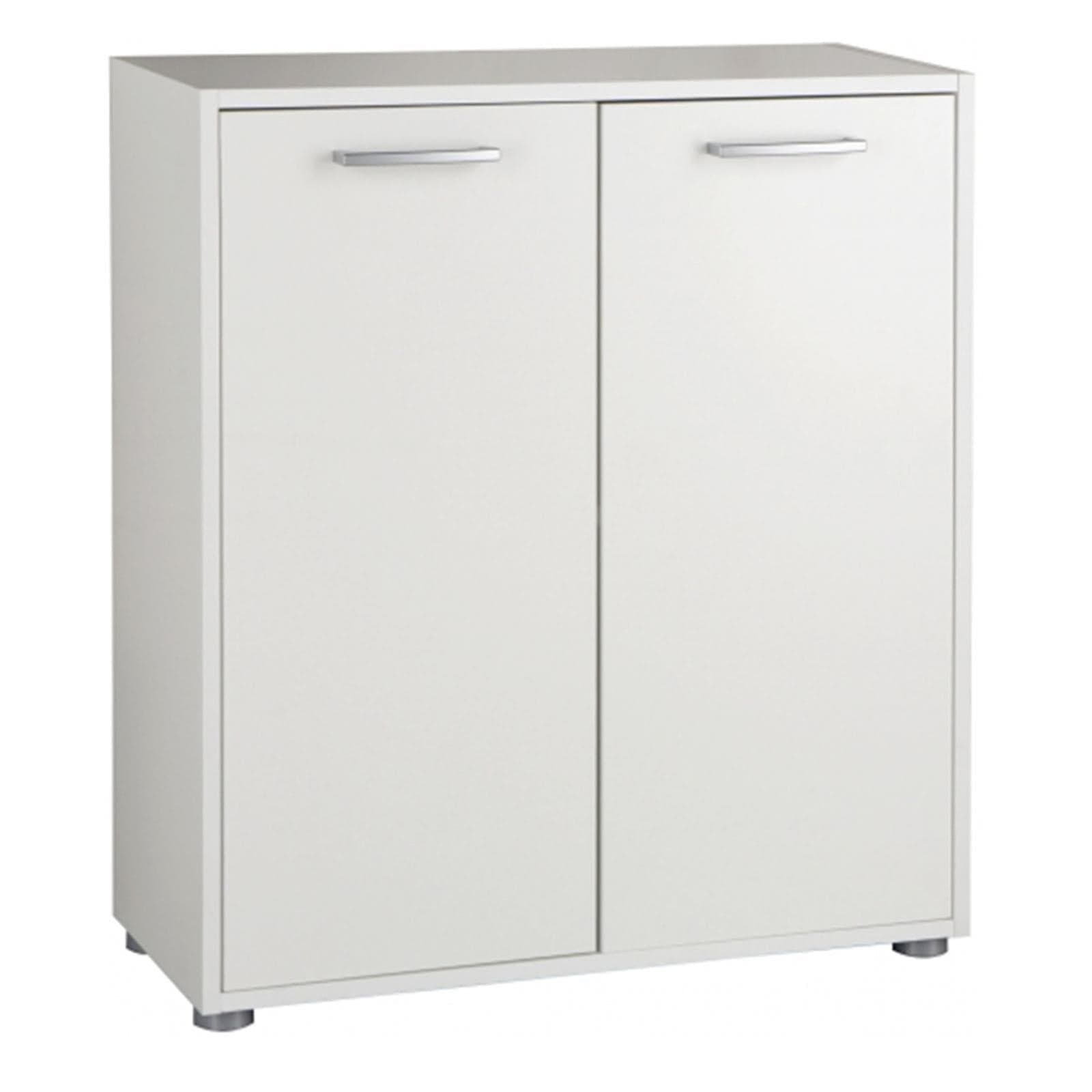 Armadio basso bianco mobiletto con ante scarpiera in legno h 80 cm in Scarpiere Decor Space - Altamura, commercioVirtuoso.it