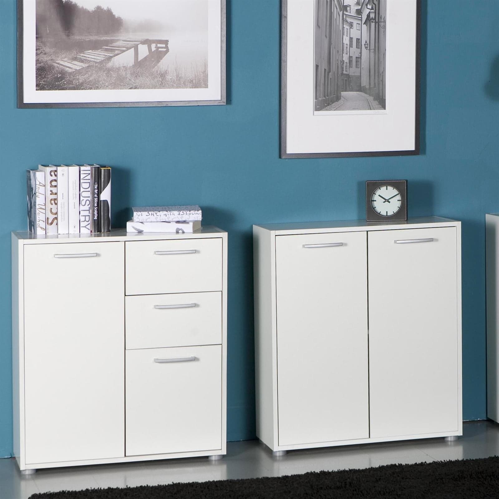 Armadio basso bianco mobiletto con ante scarpiera in legno h 80 cm in Scarpiere Decor Space - Altamura, commercioVirtuoso.it