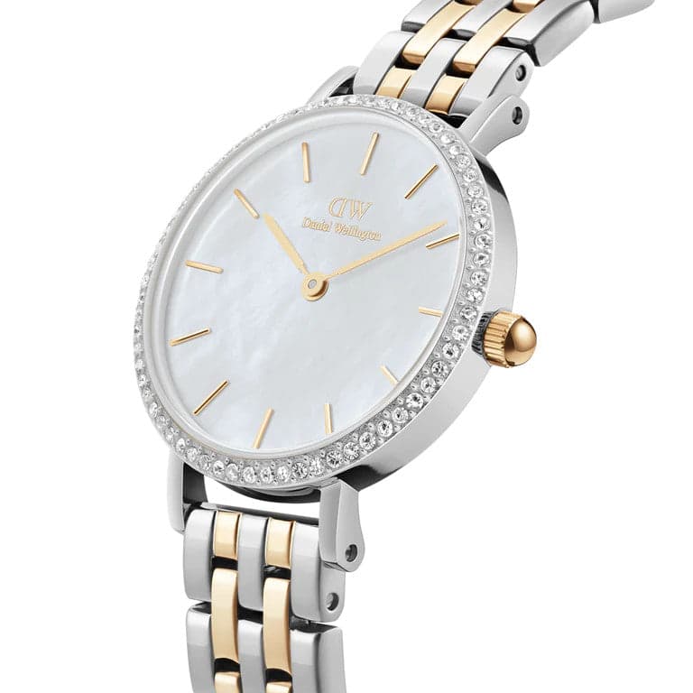 DANIEL WELLINGTON - OROLOGIO PETITE LUMINE BEZEL 5-LINK TWO-TONE MOP in Orologi da polso Alba Gioielli - Casoria, commercioVirtuoso.it
