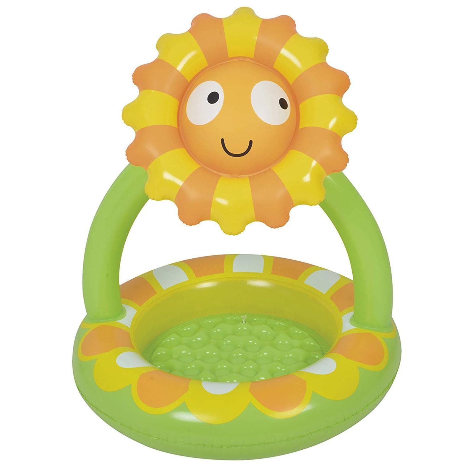Piscina tonda gonfiabile con parasole 100 cm per neonati da mare e spiaggia in Piscinette per bambini La Zappa - Altamura, commercioVirtuoso.it