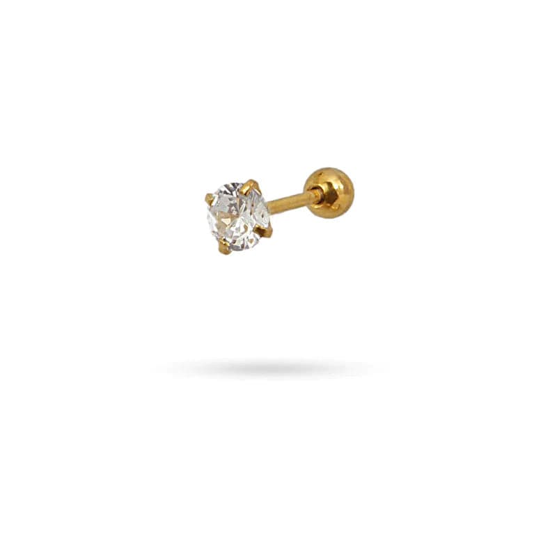 ANARTXY - ORECCHINO Gemma piercing 4mm in Piercing a bottone Alba Gioielli - Casoria, commercioVirtuoso.it