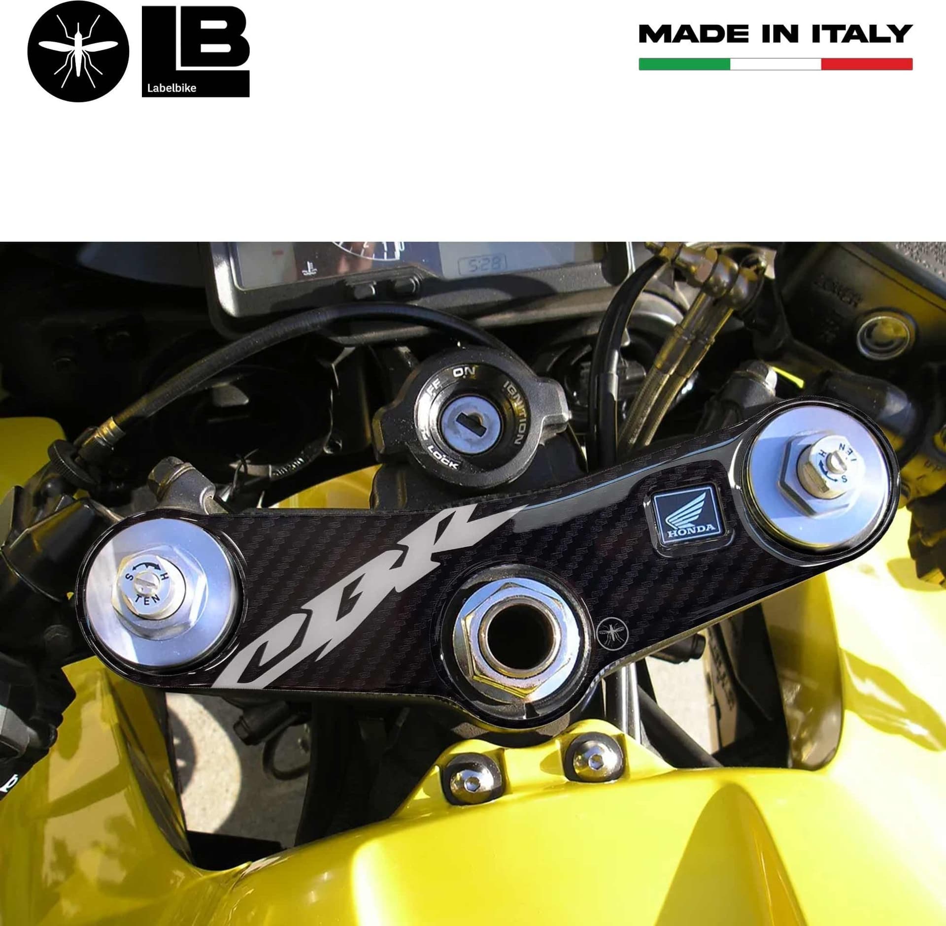 Adesivo Honda Protezione piastra sterzo forcella moto Cbr600rr 2003-04 Bianco in Decalcomanie adesivi e magneti LabelBike - Bibbiano, commercioVirtuoso.it