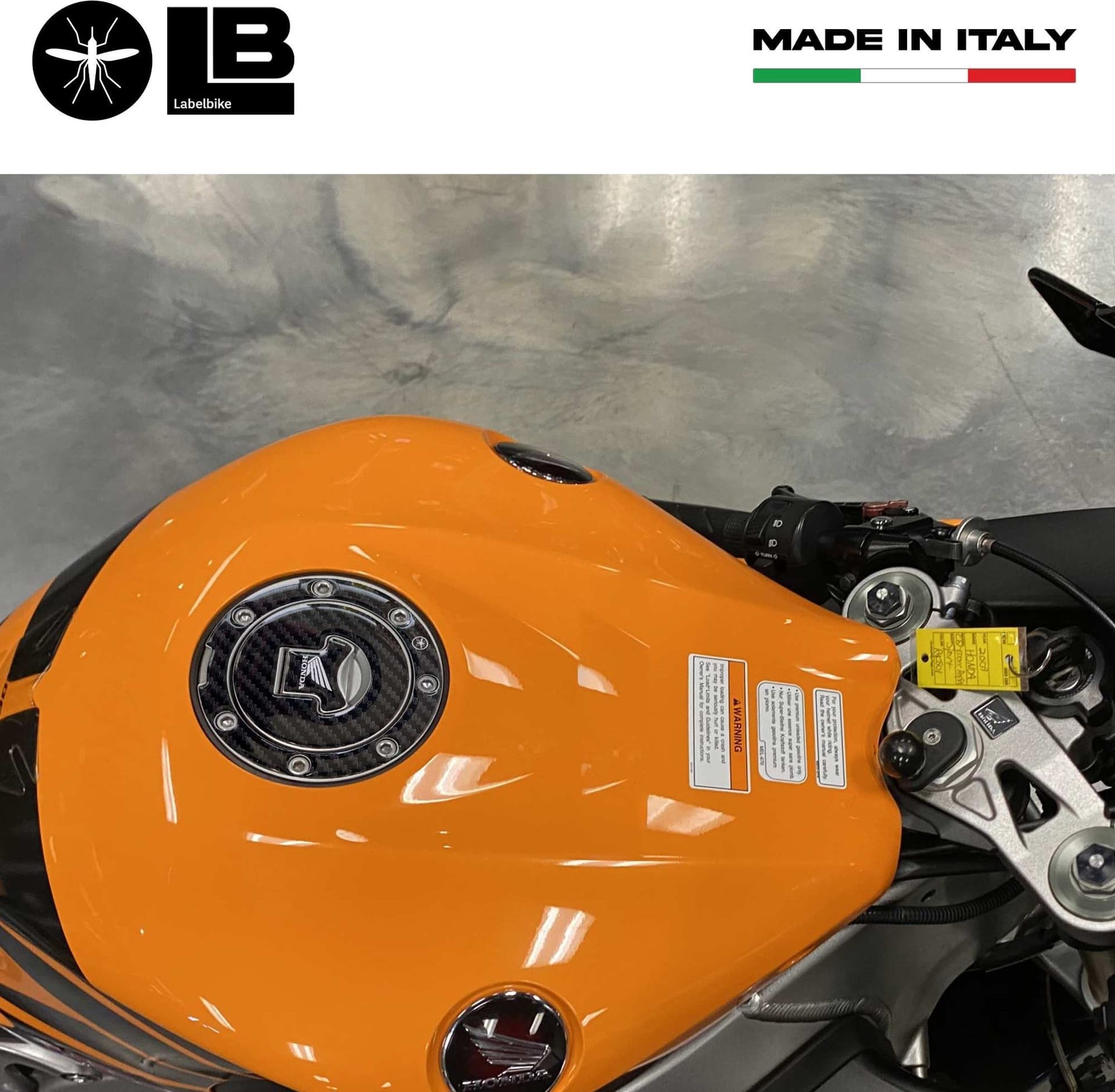 Adesivo Honda Protezione tappo serbatoio moto a 7 fori - Logo Honda Bianco in Decalcomanie adesivi e magneti LabelBike - Bibbiano, commercioVirtuoso.it