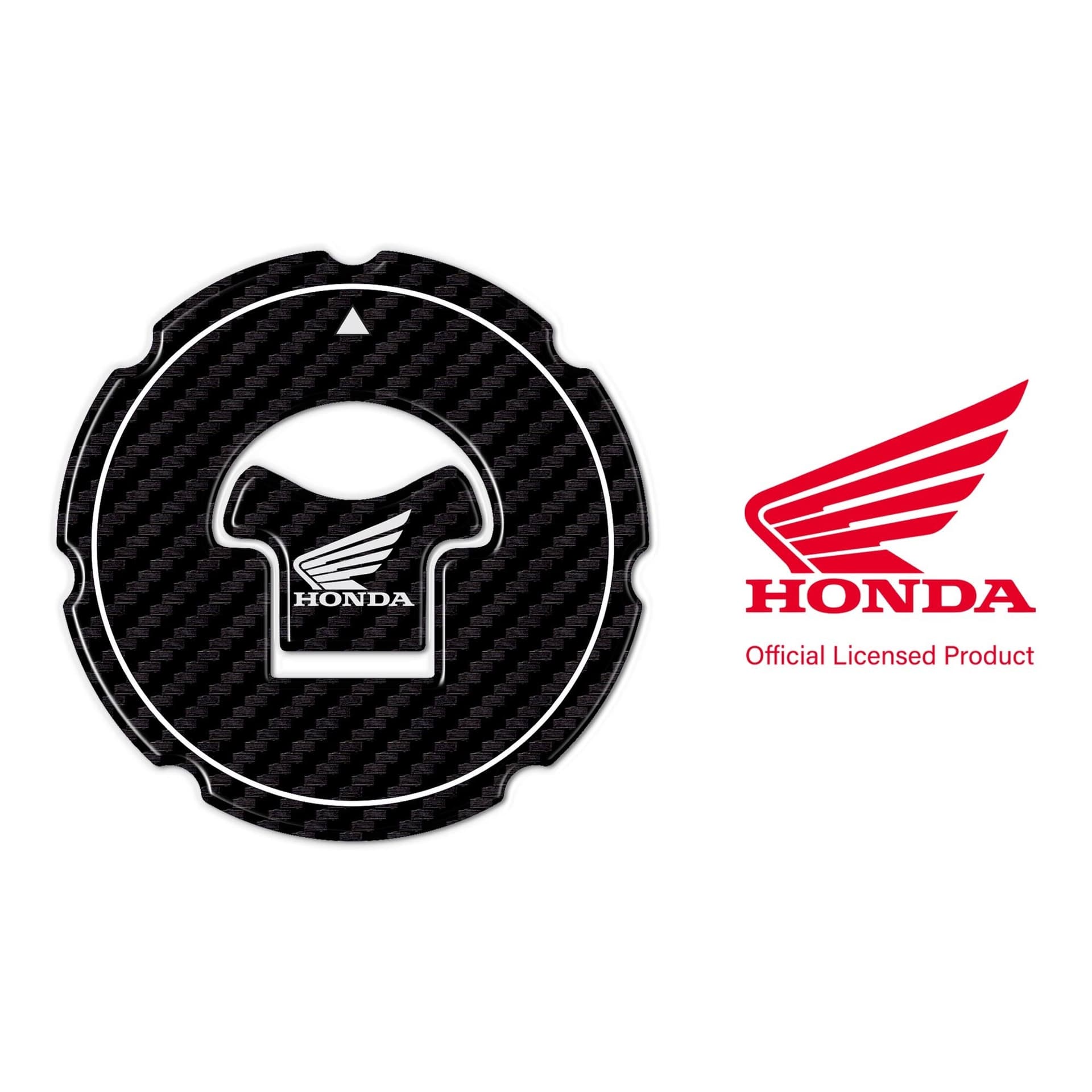 Adesivo Honda Protezione tappo serbatoio moto senza fori - Logo Honda Bianco in Decalcomanie adesivi e magneti LabelBike - Bibbiano, commercioVirtuoso.it
