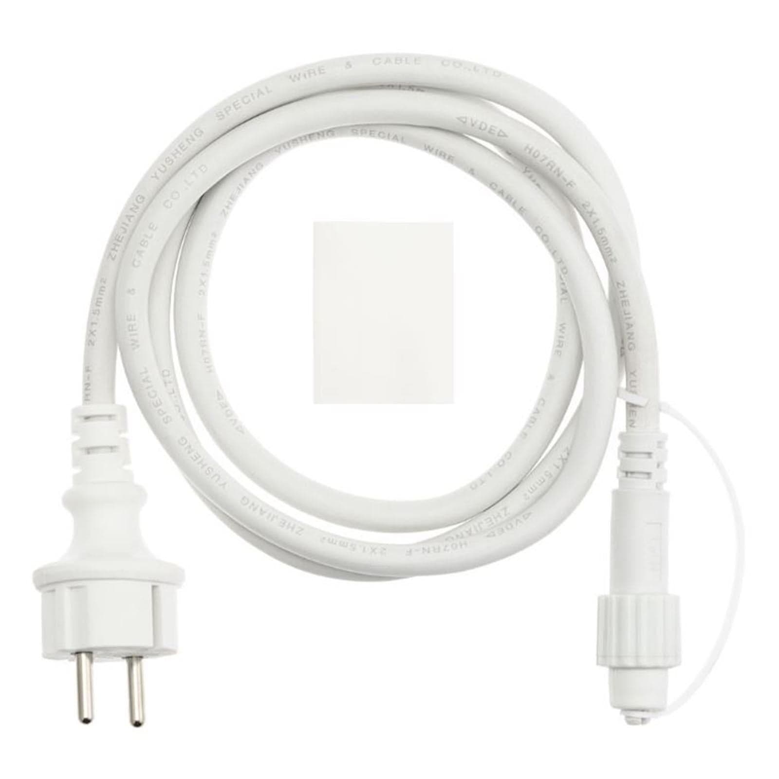 Cavo di alimentazione bianco 1,5 mt presa spina catena party femmina vintage led - 4
