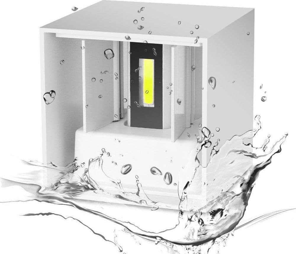 APPLIQUE A LED FARETTO CUBO LAMPADA DA PARETE MURO 12W LUCE DOPPIA IP65 BIANCO in Lampade da parete Trade Shop italia - Napoli, commercioVirtuoso.it