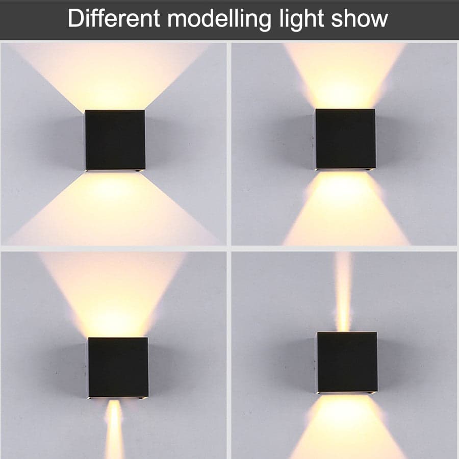 APPLIQUE A LED FARO CUBO FARETTO LAMPADA DA PARETE MURO 12W DOPPIA LUCE IP65 in Lampade da parete Trade Shop italia - Napoli, commercioVirtuoso.it