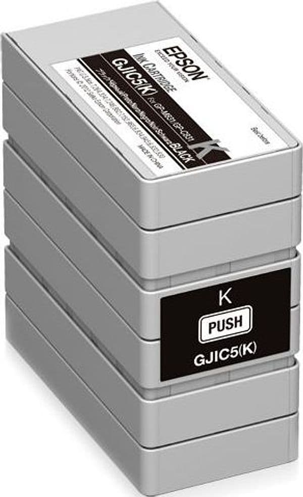 Epson gjic5(k): ink cartridge for colorworks c831 and gp-m831 (black) - C13S020563
