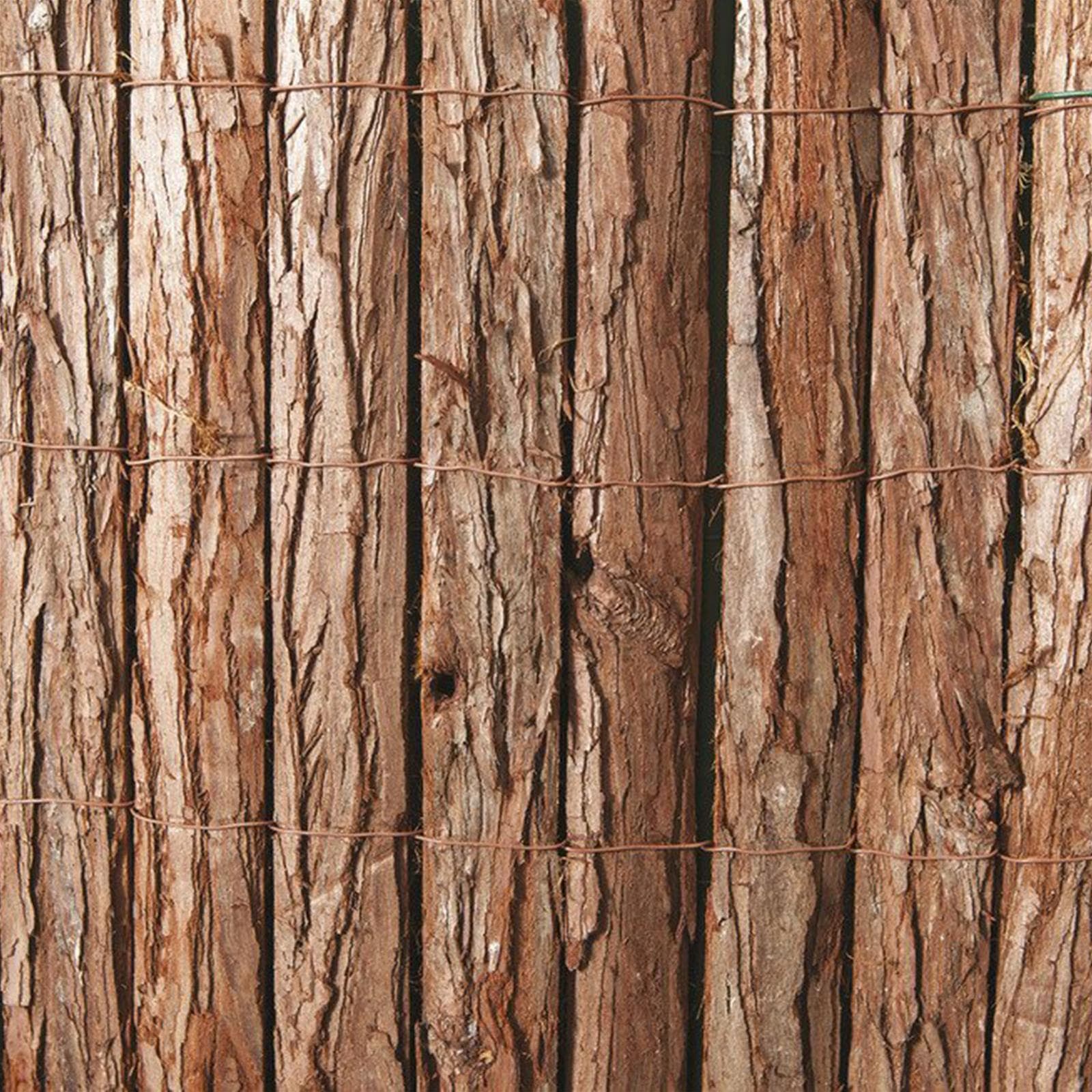 Arella wood naturale in corteccia di pino effetto legno 1,5 x 3 recinzioni - 4