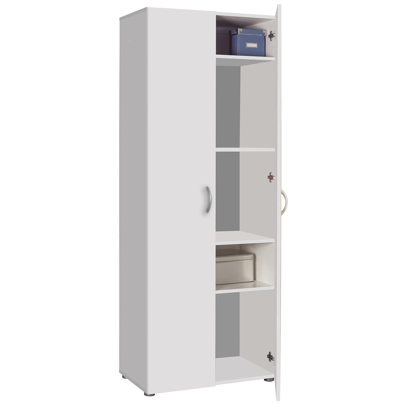 Armadio a colonna in legno a 6 ripiani con 2 ante scarpiera alta h 183 cm in Armadi Decor Space - Altamura, commercioVirtuoso.it