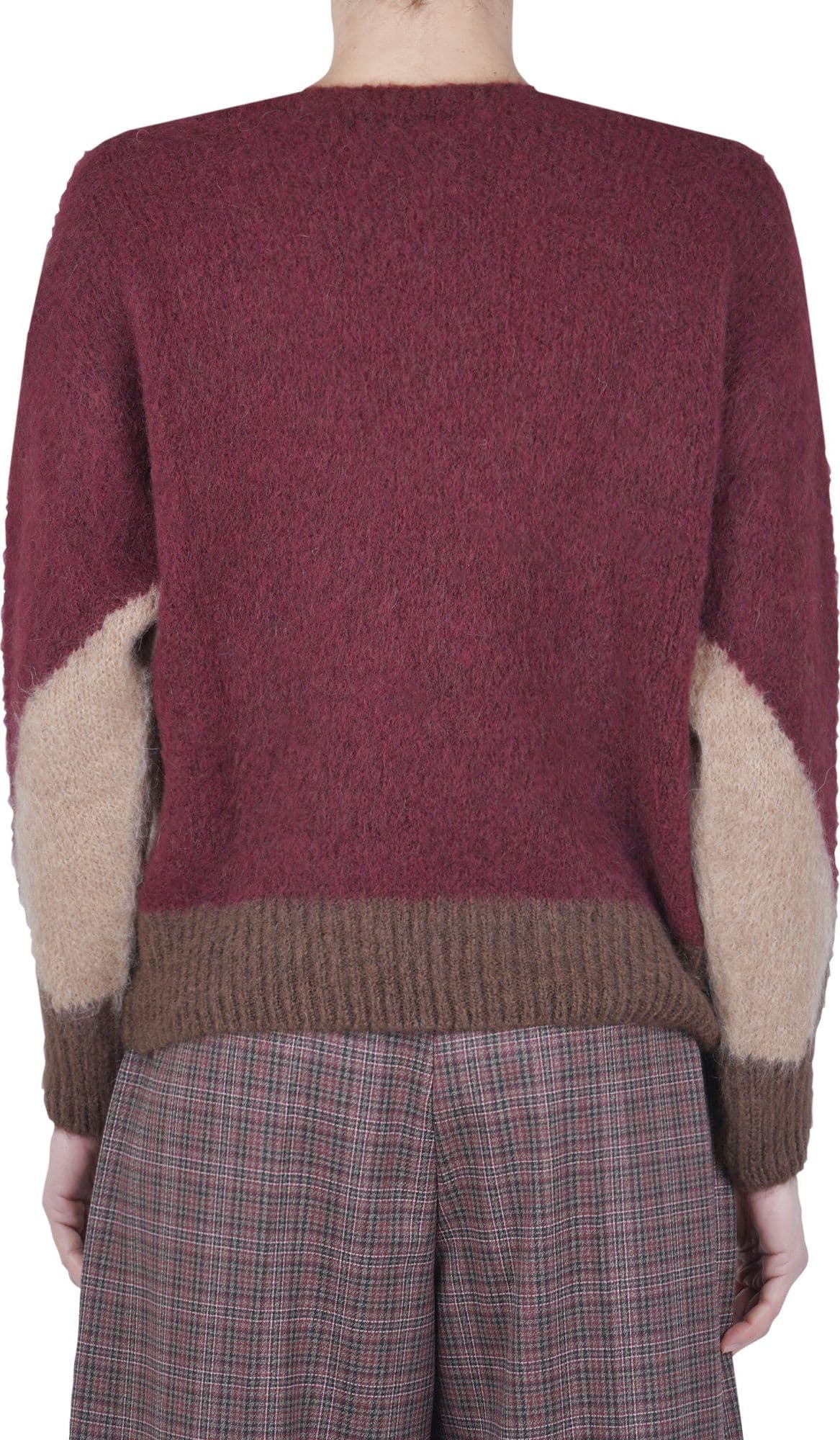 LA FEMME BLANCHE La Femme Blanche - Maglia - 461756 - Beige/Bordeaux da donna in Felpe senza cappuccio Drestige - Casamassima, commercioVirtuoso.it