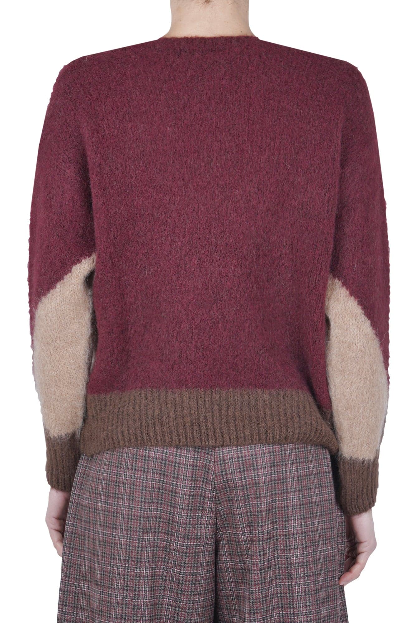 LA FEMME BLANCHE La Femme Blanche - Maglia - 461756 - Beige/Bordeaux da donna in Felpe senza cappuccio Drestige - Casamassima, commercioVirtuoso.it