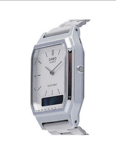 Orologio Casio unisex per uomo e per donna, AQ-230A-7D, quadrante bianco doppio orario analogico e digitale in Orologi da polso Loweconomy - Marineo, commercioVirtuoso.it