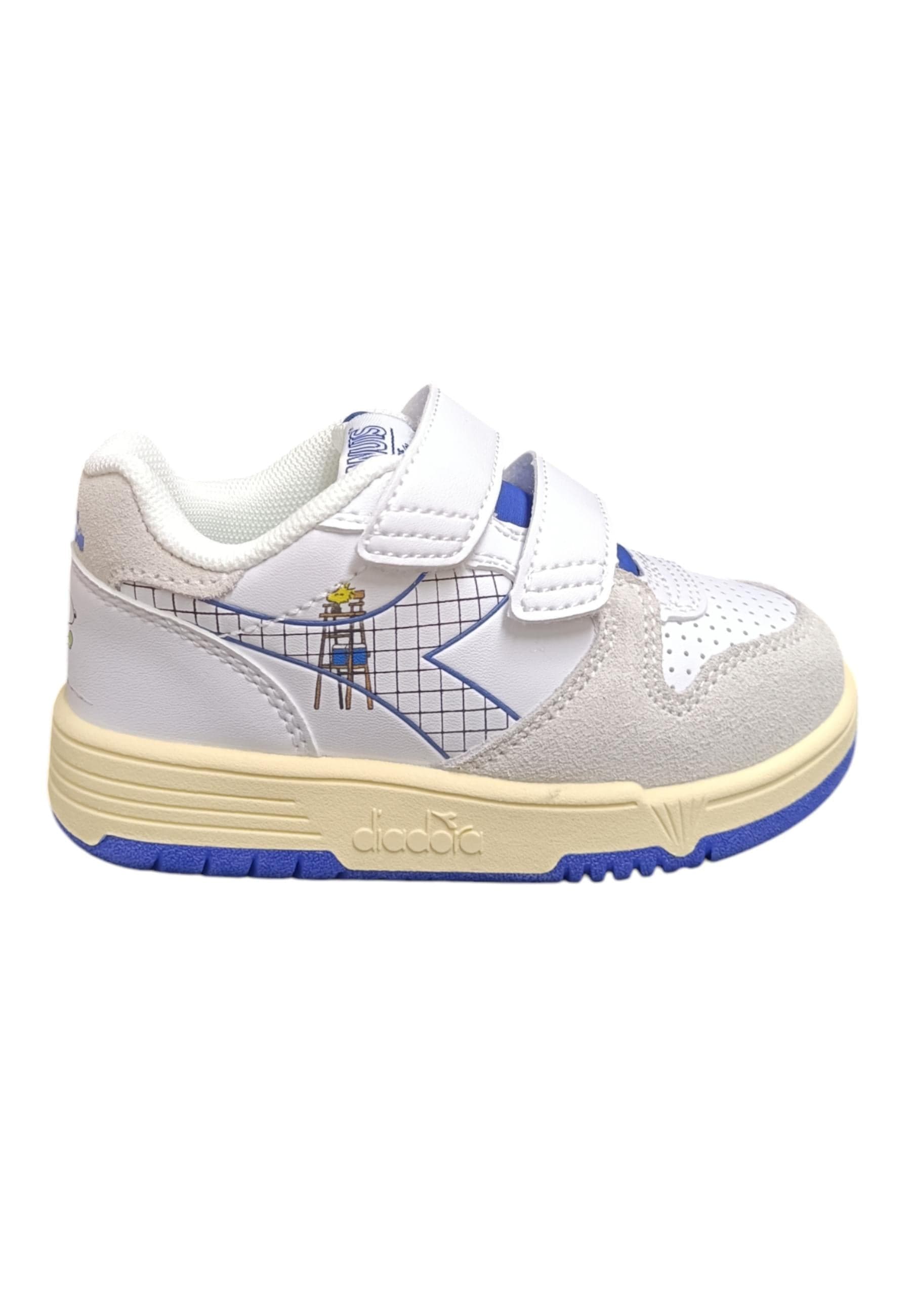 Scarpe snekears Bambini e ragazzi Diadora RAPTOR  bianco-azzurro velcro - 6
