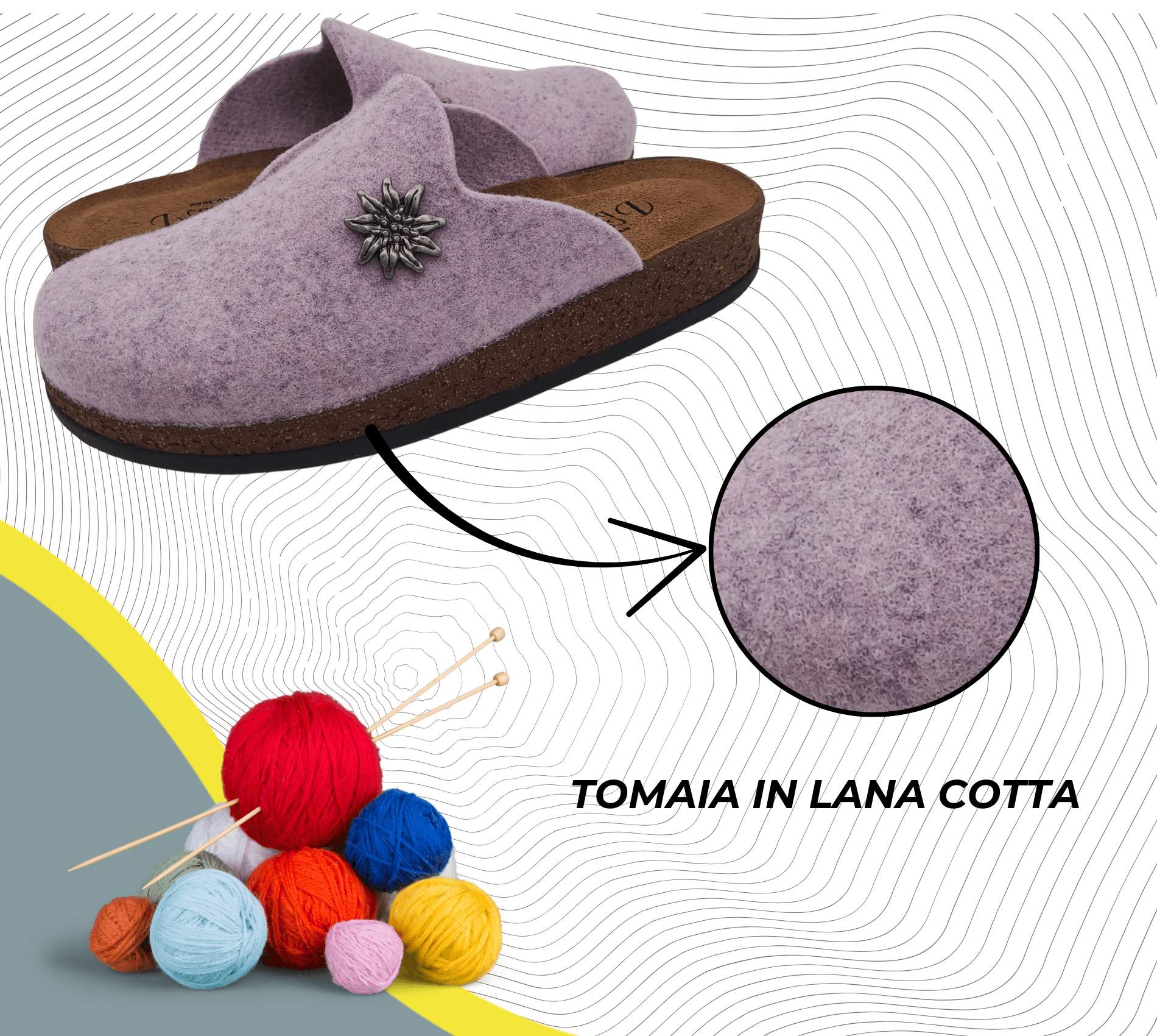 Originali Zoccoli Alpini, Ciabatte Uomo e Donna Invernali, Calde Sabot Tirolesi in Lana Cotta, 100% Made in Italy in Ciabatte moda Primo Calzature - Venezia, commercioVirtuoso.it