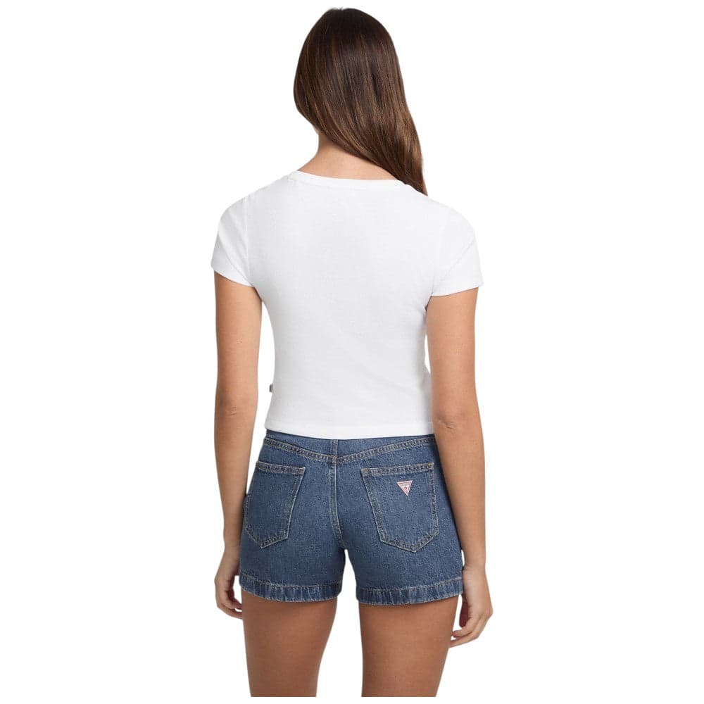 Guess Jeans t-shirt bianca cropped W5GP27 KA0H1 G011 T-shirt Guess Jeans