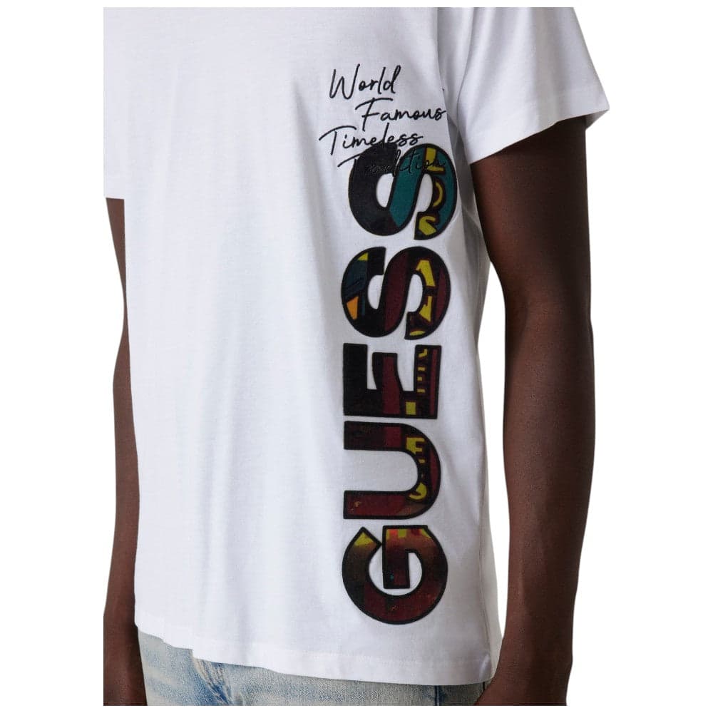 Guess t-shirt bianca logo vertical M5RI01 KCHA1 G011 T-shirt Guess