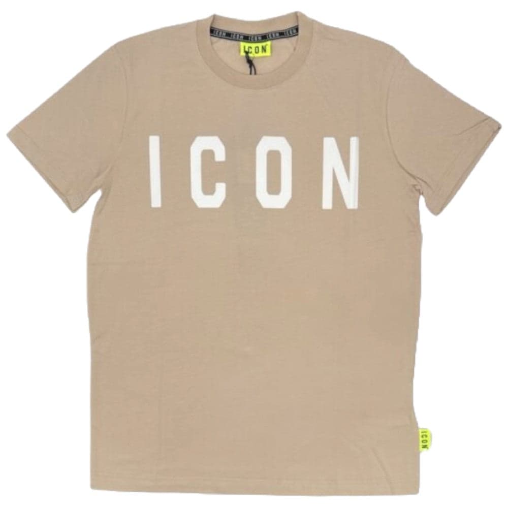 ICON t-shirt beige logo grande ICUS2S5T021 T-shirt ICON