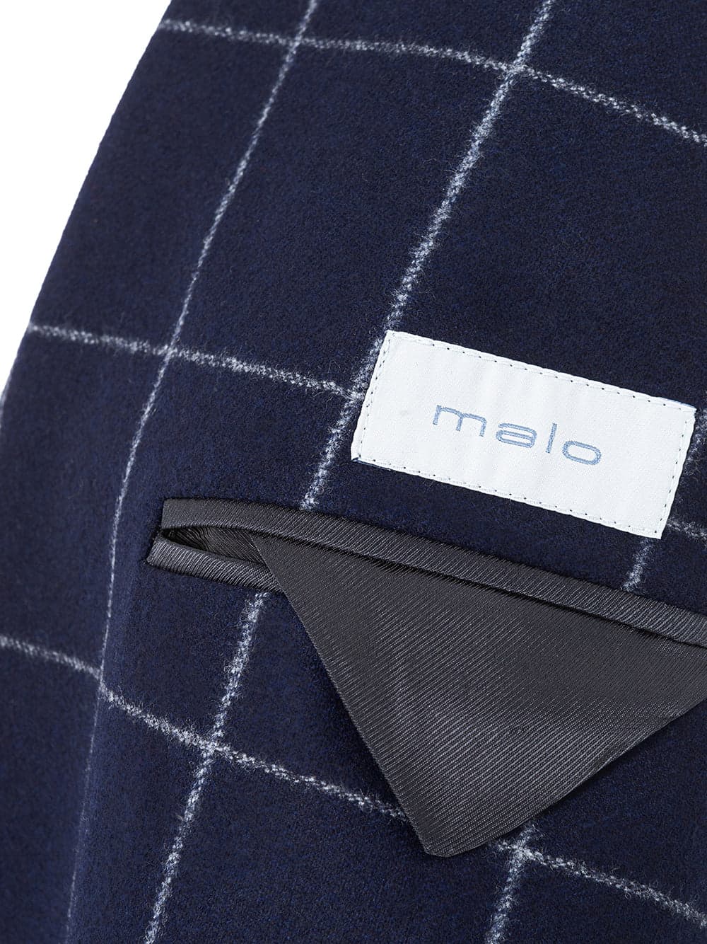 Malo Giacca in lana blu a quadri a contrasto da uomo in Abiti Drestige - Casamassima, commercioVirtuoso.it