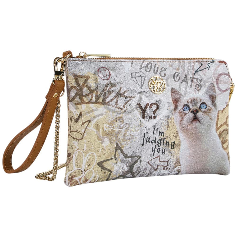 YNot tracolla clutch stampa Gatto linea Metro Chic MTC384S5 Borse YNot