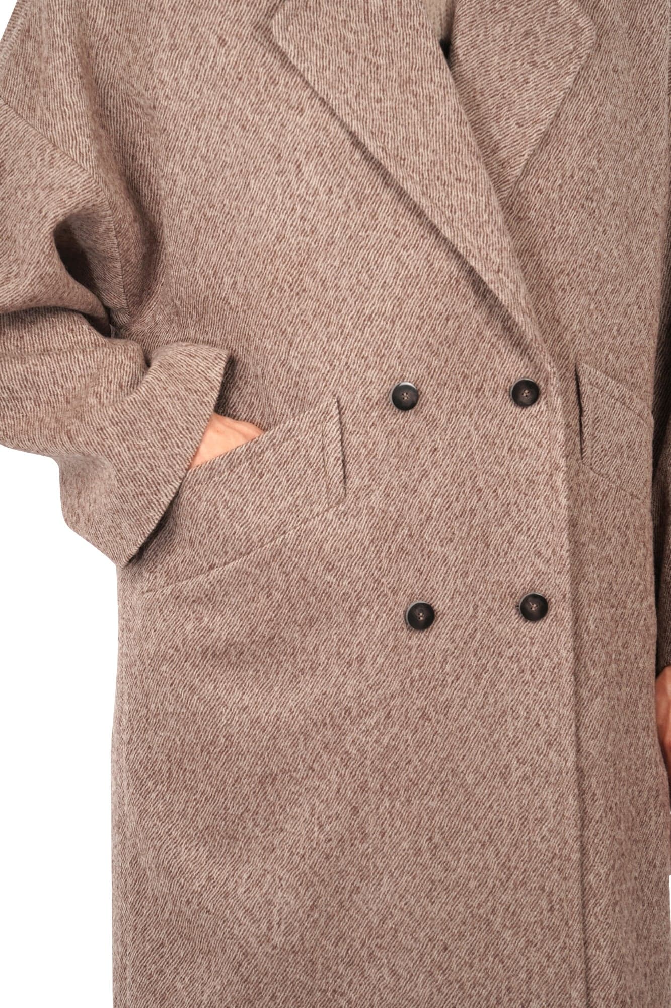 Alysi - Cappotto - 460735 - Beige/Marrone da donna in Cappotti Drestige - Casamassima, commercioVirtuoso.it