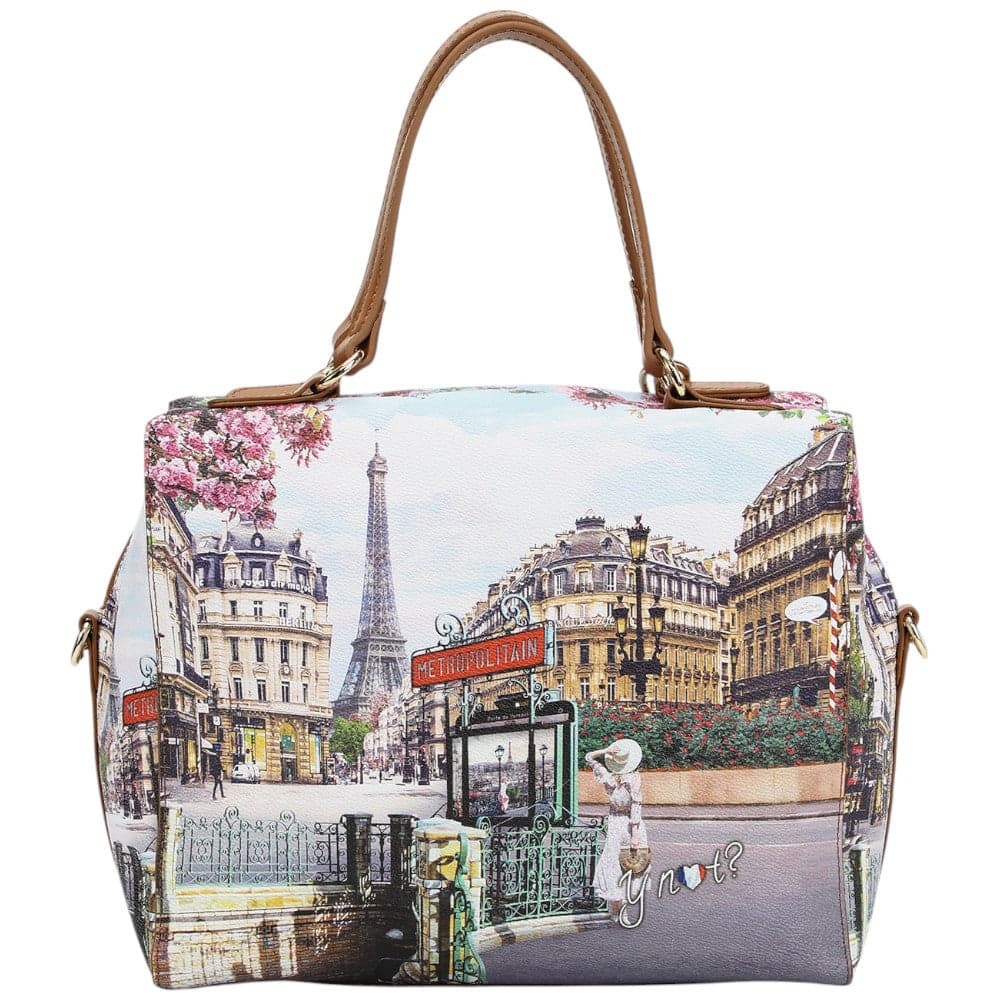 YNot borsa boston bag con tracolla stampa Emily in Paris YES702S5