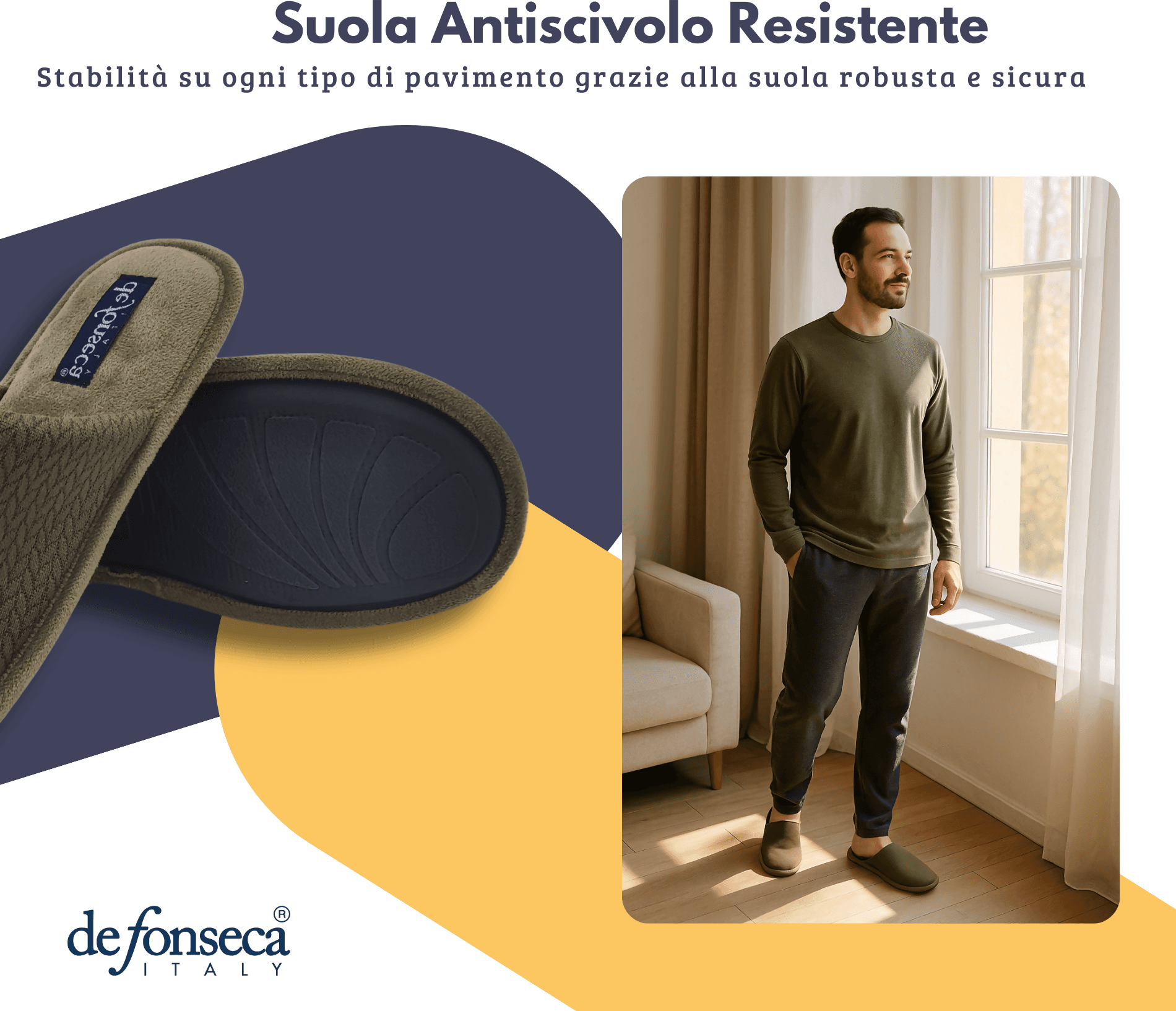 de fonseca Calde Ciabatte Uomo Donna, Pantofole Invernali Chiuse da Casa, Lavabili e per Ospiti in Pantofole Primo Calzature - Venezia, commercioVirtuoso.it