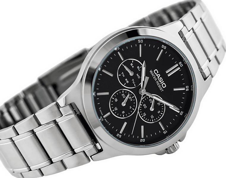 Orologio casio da uomo, MTP-V300D-1A, quadrante cronografo con sfondo nero, movimento al quarzo impermeabile in Orologi da polso Loweconomy - Marineo, commercioVirtuoso.it