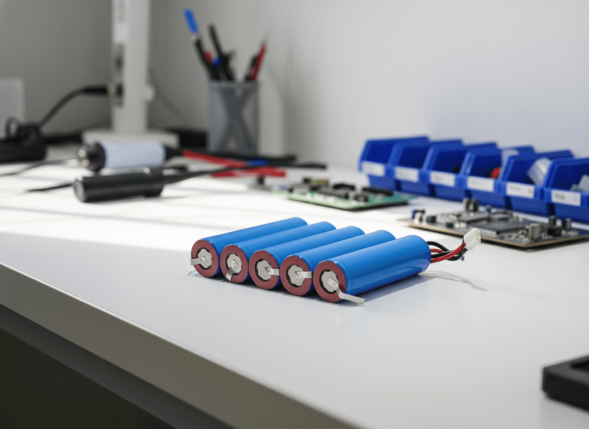 5 Batterie 18650 3,7V Litio 2200mAh Ricaricabile Paglietta Linguette Lamelle saldabili in Pile ricaricabili Solgeny - Besate, commercioVirtuoso.it
