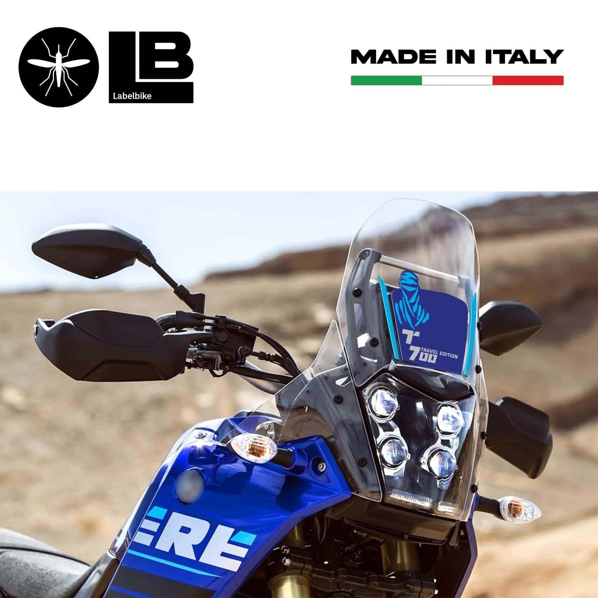 Adesivo resina gel 3D Protezione Cupolino compatibile con Yamaha Tenere 700 2022 in Decalcomanie adesivi e magneti LabelBike - Bibbiano, commercioVirtuoso.it