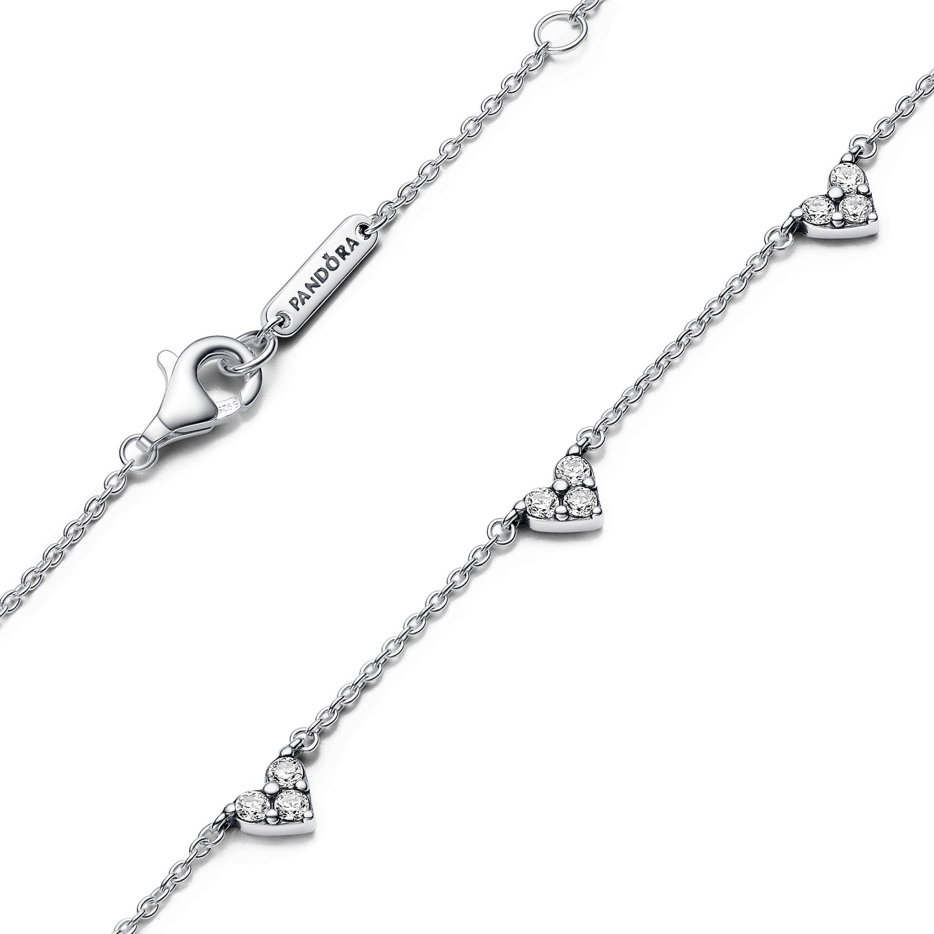 Pandora - Collana Cuori con Tre Pietre in Collane Alba Gioielli - Casoria, commercioVirtuoso.it