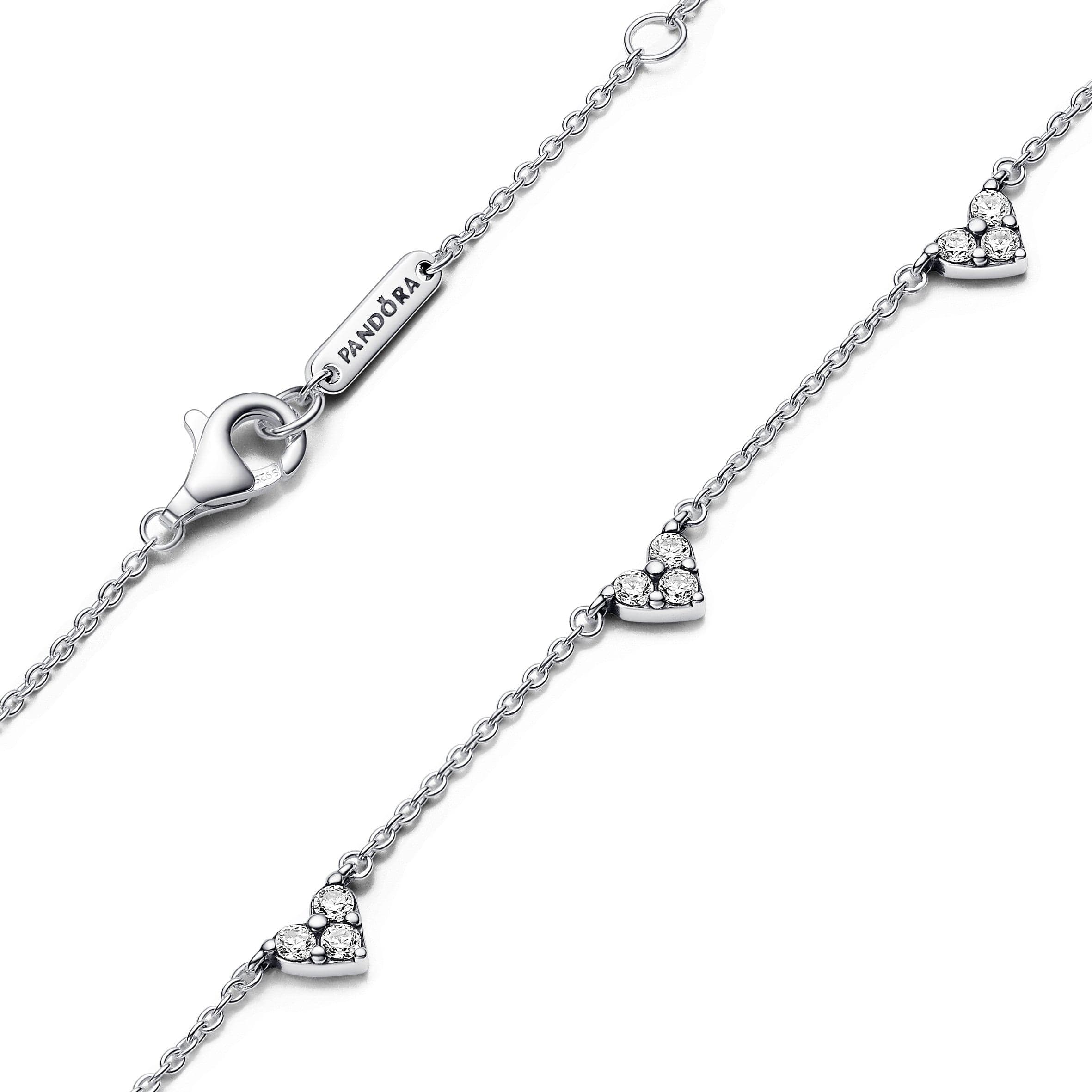 Pandora - Collana Cuori con Tre Pietre in Collane Alba Gioielli - Casoria, commercioVirtuoso.it