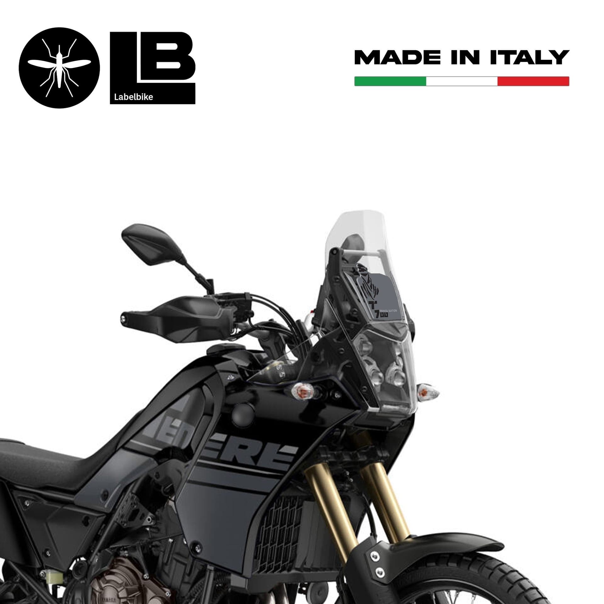 Adesivo resina gel 3D Protezione Cupolino compatibile con Yamaha Tenere 700 2022 in Decalcomanie adesivi e magneti LabelBike - Bibbiano, commercioVirtuoso.it