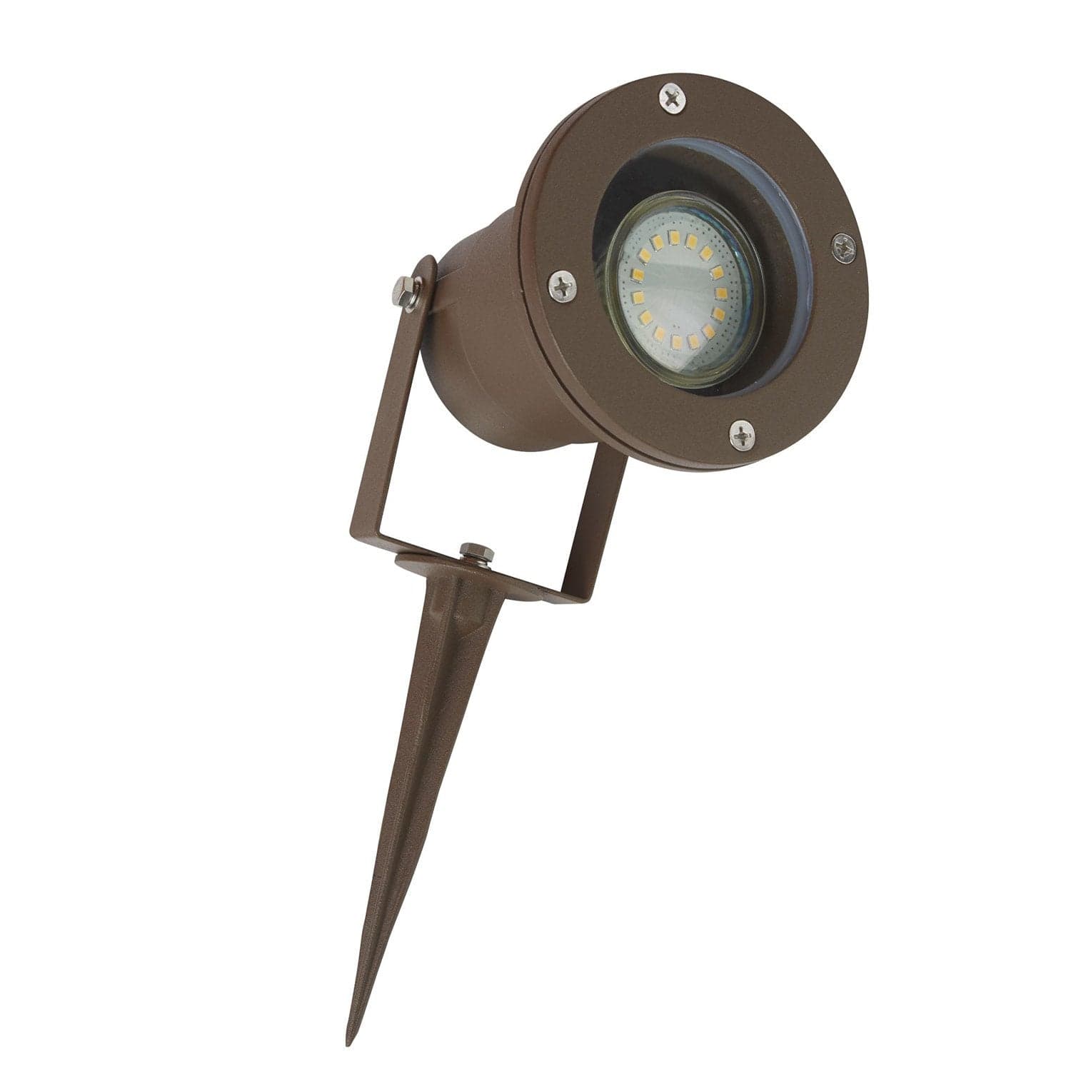 Applique Da Esterno Moderna Spikey Alluminio Marrone Vetro 1 Luce Gu10 in Lampade da parete LuceArt - Montecorvino Pugliano, commercioVirtuoso.it