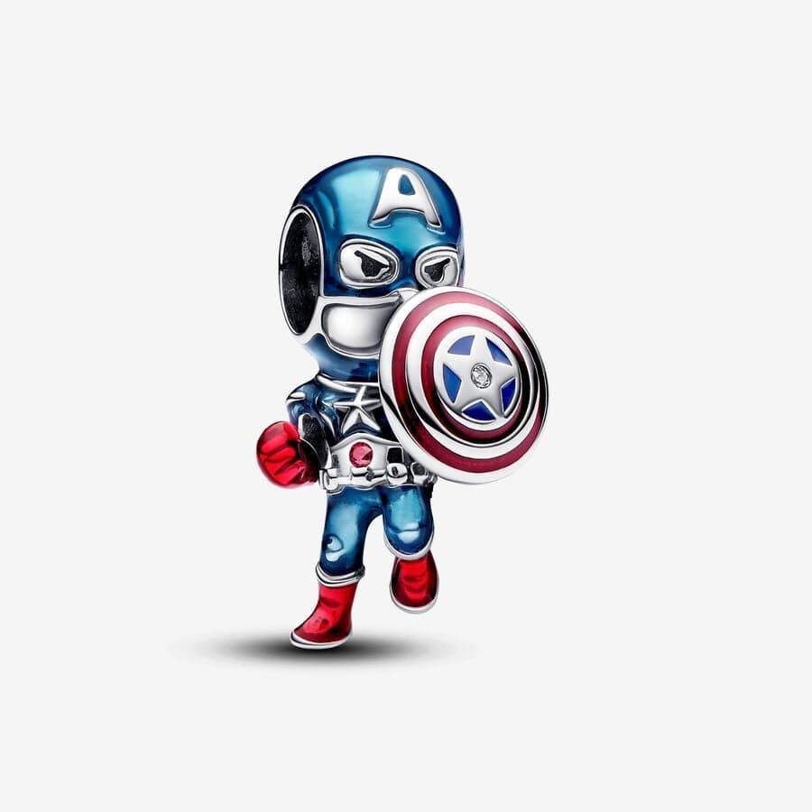 Pandora - Charm Marvel, Avengers, Captain America in Bead Charm Alba Gioielli - Casoria, commercioVirtuoso.it