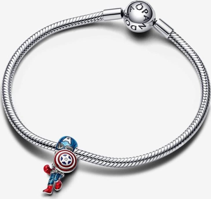 Pandora - Charm Marvel, Avengers, Captain America in Bead Charm Alba Gioielli - Casoria, commercioVirtuoso.it