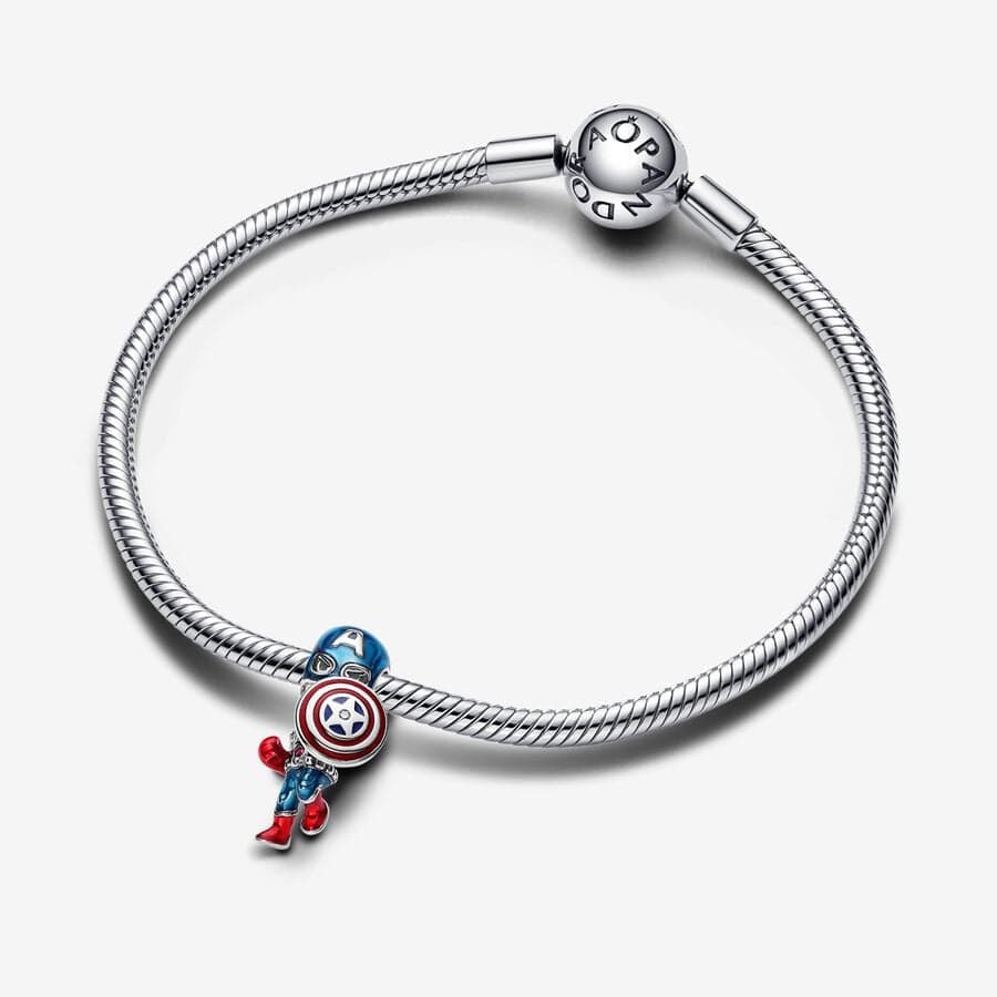 Pandora - Charm Marvel, Avengers, Captain America in Bead Charm Alba Gioielli - Casoria, commercioVirtuoso.it