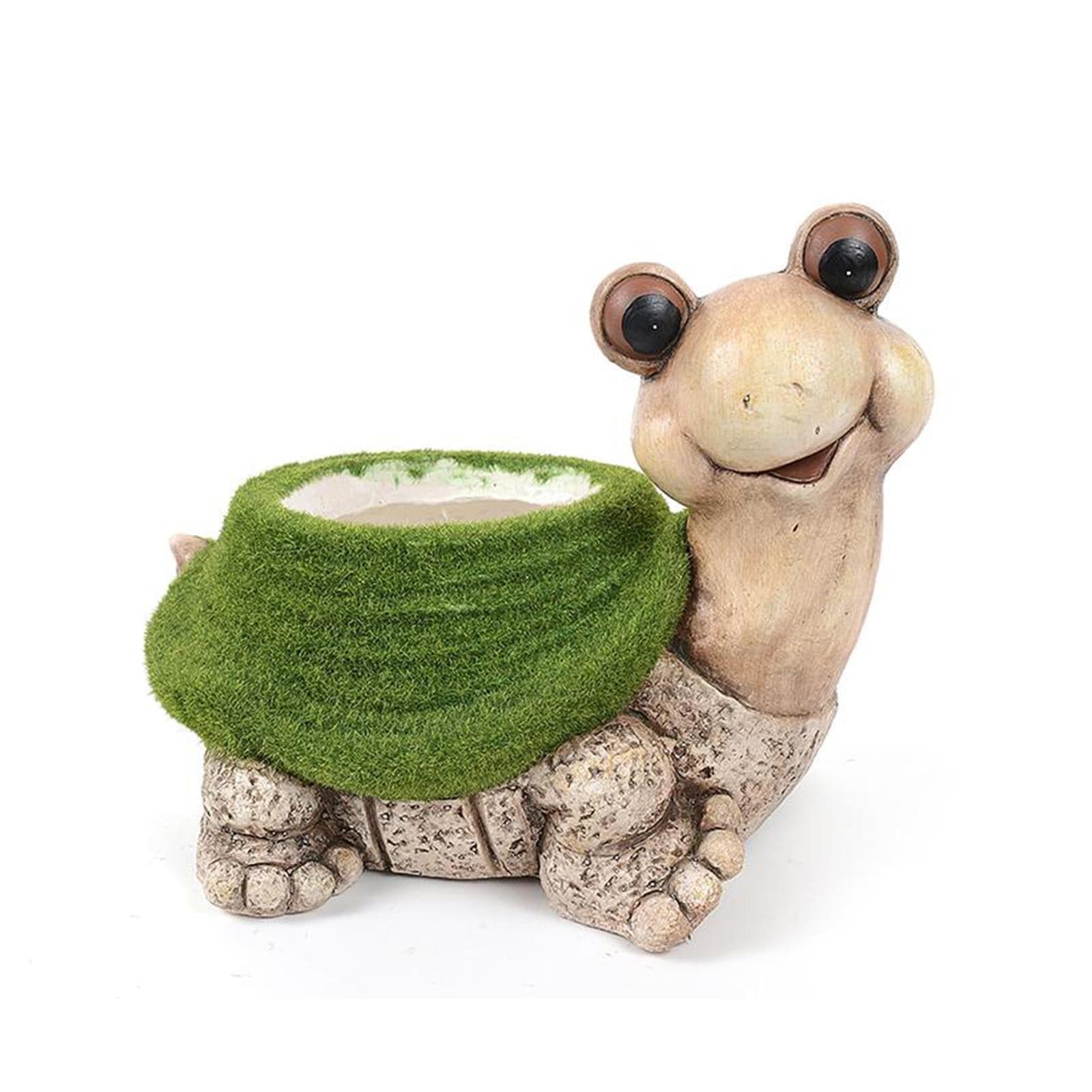 Tartaruga portavaso, animale in ceramica per giardino, veranda e balcone h 38 cm - 2