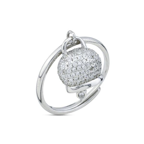 Boccadamo  -  Anello con campanella di zirconi