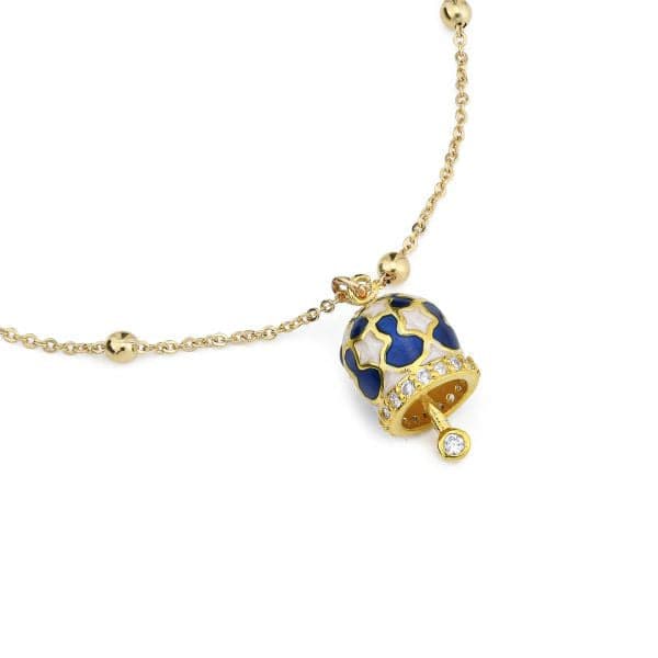 Boccadamo - Bracciale placcata oro giallo con campanella portafortuna blu in Bracciali Alba Gioielli - Casoria, commercioVirtuoso.it