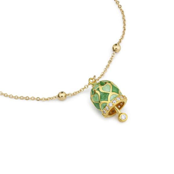 Boccadamo -  Bracciale placcata oro giallo con campanella portafortuna verde in Bracciali Alba Gioielli - Casoria, commercioVirtuoso.it